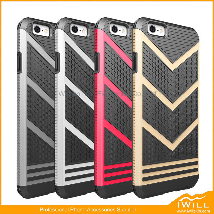 V pattern Hybird armor case for iphone 6s