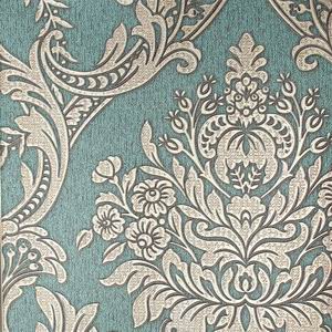 Deeply Embossing Damask Wallpaper