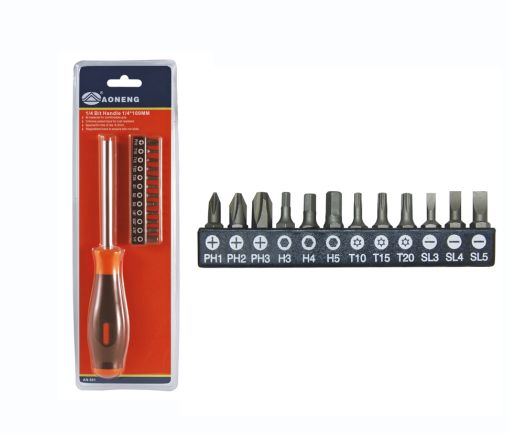 Multi-bit PVC screwdriver