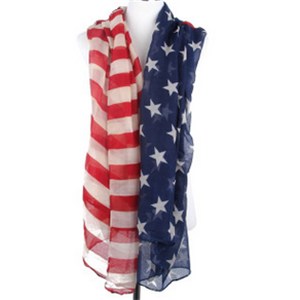 Polyester Scarf With Flag Printed