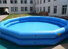 Blue Interesting Inflatable Water Pool , Water Sports Gaint Inflatable Swimming Pools