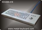 IP65 Industrial Metal Rugged Keyboard with trackball , Desktop computer keyboard