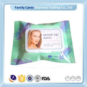 Lady Facial Wet Wipe With Plastic Lid
