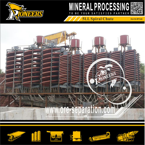 Gold ore gravity spiral separation chute concentrator for sale