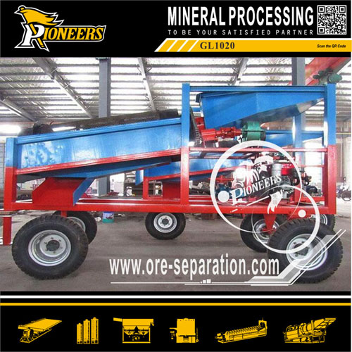 Alluvial gold trommel screen machine for sale
