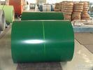 Green / White Color Coated Galvanized Steel Coil , ASTM  HDP Paint GI Steel Coils