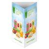 Full Color Printed 3 Sided Table Tent Card Sign Holder For Hotel / Restaurants
