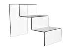 Multi-Use Fall Resistant Elegant Transparent 3 Step Acrylic Display Stand