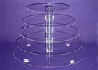 5 Tier Acrylic Display Stand Round Wedding Cake Holder Burning Resistant