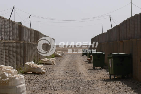 QiaoShi galfan steel military barrier  sandbag wall 