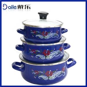 Enamelware Casserole Cookware Zebra Thailand