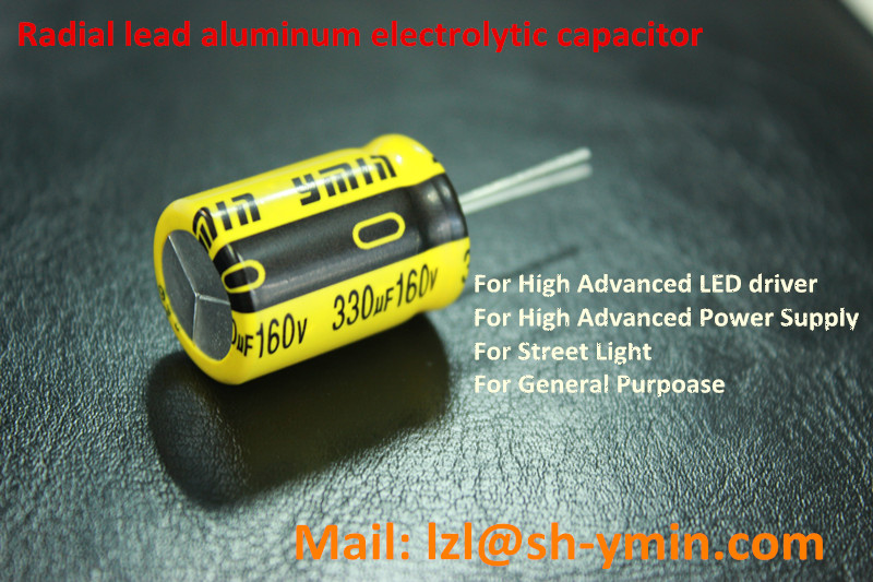 YMIN Small sized Radial Lead aluminum electrolytic Capacitor for small LED driver