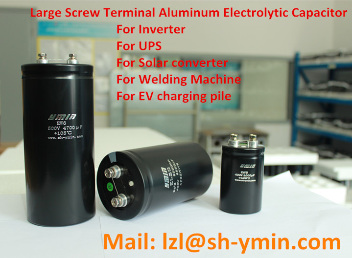 EW3 UPS Large Screw Terminal Type Aluminum electrolytic capacitor Bolt type from Shanghai Yongming