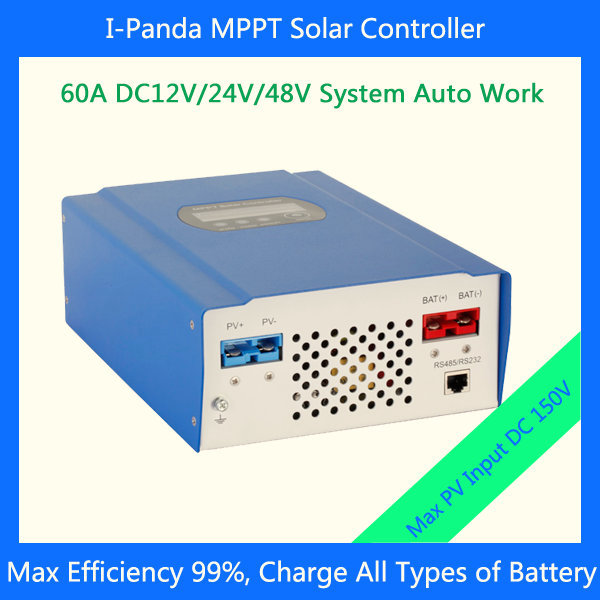 Freeshipping 2years warranty 48V 60A MPPT solar panel controller, rechargeable battery controller, 60A 48V Solar Generator