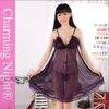 Nylon / Polyester Plus size chemises sleepwear Purple Womens Sexy Lingerie
