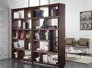 Living Room Tall Solid Wood Bookcases Black Walnut  5 Shelf Bookshelf