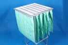 Green F6 Paint Pocket Filters , 6 Bags Air Filter Material 65% Efficiency