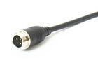 Vehicle CCTV 4 Pin Aviation Connector ,  Extension Power Cable Mini Din