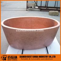 Freestanding deep copper soaking tub