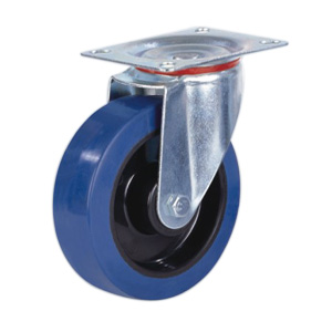 Swivel elastic rubber casters