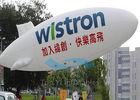 White Helium Advertising Blimps Dia. 1.5M Inflatable Missile Balloon