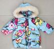 Warm Casual Ladies Clothing padded winter jacket printed overcoat