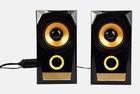 10W Wooden Sound Bass Computer Speakers High End Loud For Music