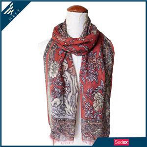 Multi Flower Print Scarf