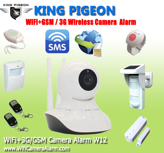 GSM 3G video wifi network camera alarm W12