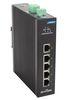 Metal case 4 port industrial switch , 1 Megabit TX and 4 Megabit FX 1Gbps ethernet power switch