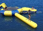 Commercial Inflatable Water Toys , Rave Sports Aqua Jump With Trampoline / Log Blob