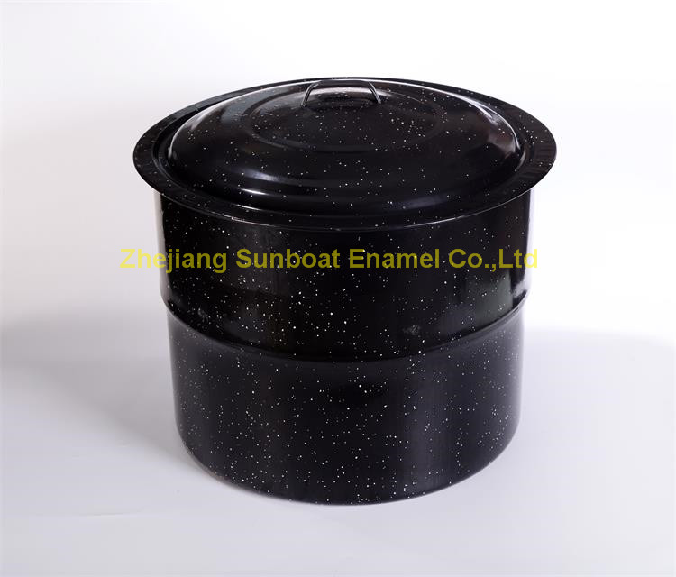 33QT large capacity cast iron enamel stock soup pot