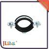 Ventilation Combi Nut Rubber Lined Pipe Clamps Galvanized With Hex Nut Welded