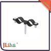Wall Mount M6 Hydraulic Pipe Clamp Brackets , Double Pipe Hanger Black Coating