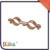 Durable Electro Galvanized Glass Metal Pipe Clips , Double Ring Clamp M7