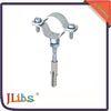 Cast Iron Pipe Clamps , Wall Mount Pipe Bracket With Nut Tapping Screw Nylon Plug