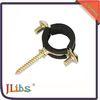 Iron Steel Brass Rubber Lined Pipe Clamps Adjustable Excellent Corrosion Resistance