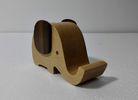 Decorative Artistic Wood Crafts Varnished Elephant?Phone?Holder 131 x 57 x 83mm