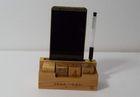 Varnished  Wood Crafts 136 x 60 x 54mm Desk Perpetual Calendar With Pen Holder
