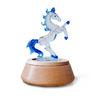 Painted Artistic Wood Crafts Crystal Carousel Music Box 118 x 163mm