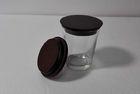 Nature MDF Wooden Jar Lids Dark Brown with Silicone Gasket 85 x 16mm