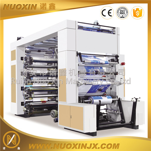 high speed 8 colour plastic film flexographic printing machine