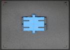 Plastic SC - SC PC Fiber Optic Adapter Duplex Singlemode  Blue Color Black Cap