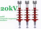 Red 20kV Polymer Suspension Insulators Minimum Creepage Distance 750mm