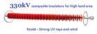 High Mechanical Strength Composite Suspension Insulator 330 Kv With Two Corona Rings