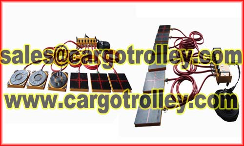 Air casters applied on moving heavy duty equipment