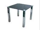 10mm Tempered Black Glass Modern Dining Room Tables Square For Clubs