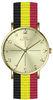 36.0mm Round Case Nylon Strap Alloy Wrist Watches For Gilrs Large Face