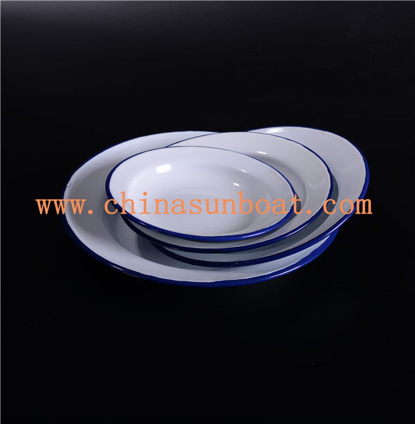 Sunboat Ovenware /Enamel Tray Flat Pan /Plate