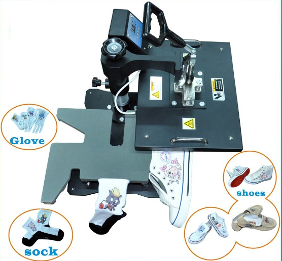Newly  sublimation press machine for shoes, socks and gloves with digital control box